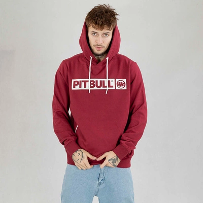 Bluza Pit Bull Hoodie Terry Hilltop bordowa