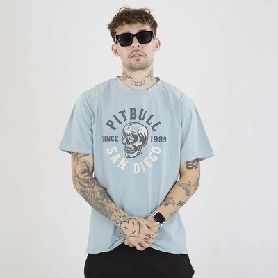 Koszulka Pit Bull Skull Logo niebieska