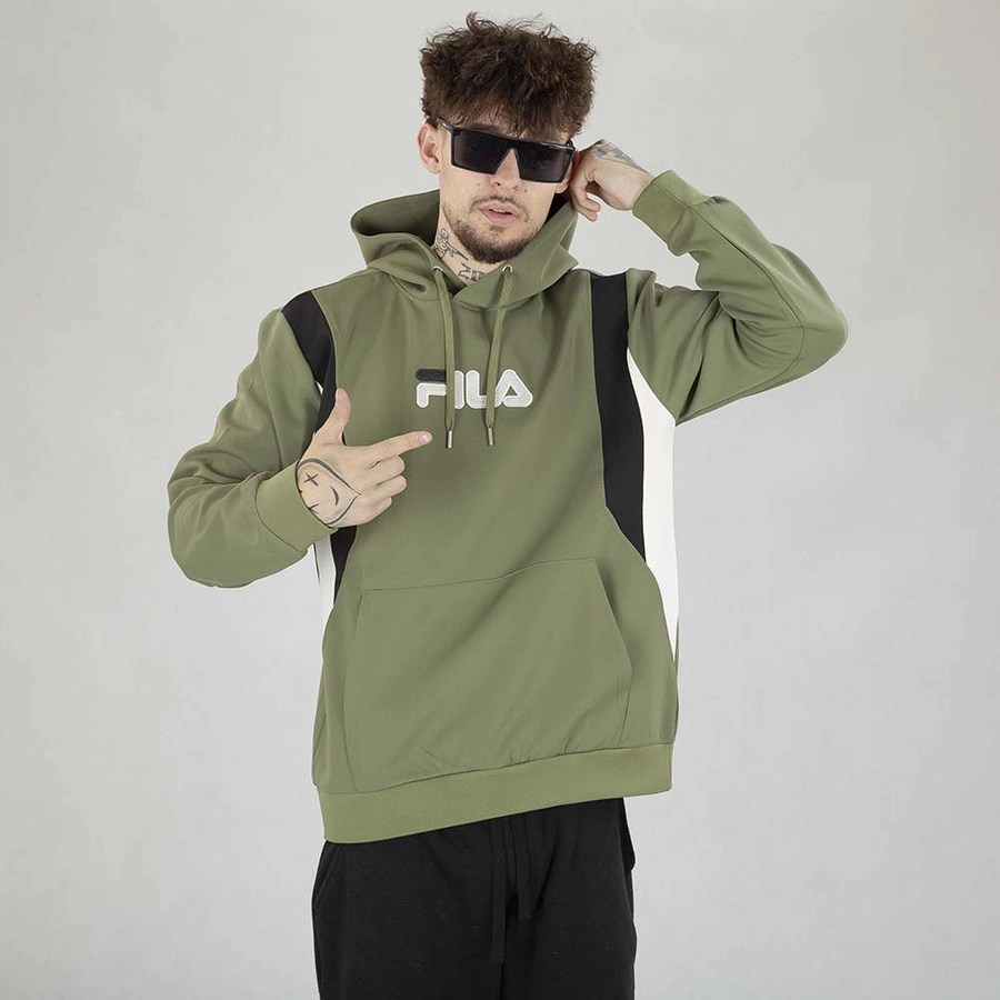 Bluza Hoodie Fila Bogno FAM0176 oliwkowa