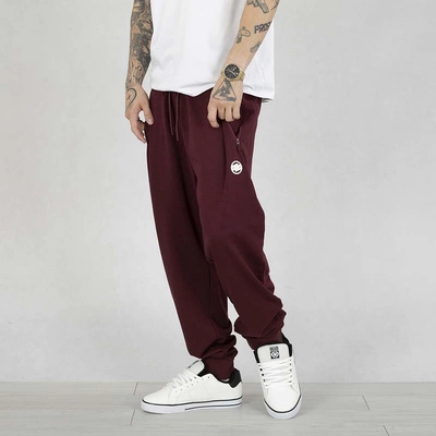 Spodnie dresowe Pit Bull Tricot Carson bordowe