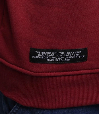 Lucky Dice Basic Dice Bluza bez kaptura Bordowy