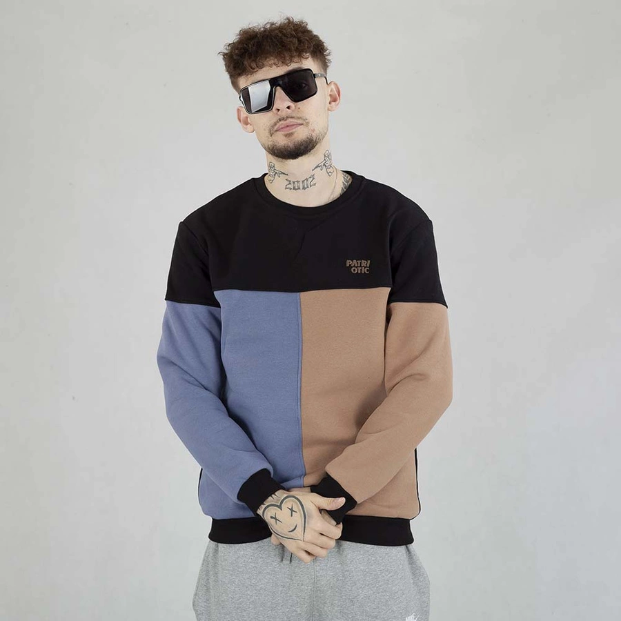 Bluza Patriotic Crewneck Cls Cut czarna fioletowa brązowa