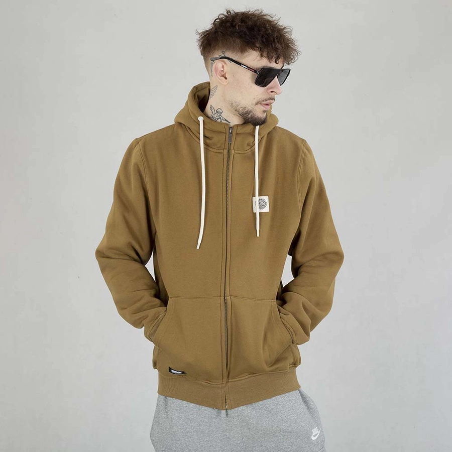 Bluza Mass Hoodie ZIP Patch brązowa