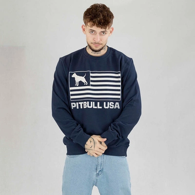 Bluza Pit Bull Crewneck Terry Pitbull USA granatowa