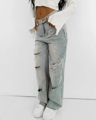 Spodnie Damskie Olavoga Bambi jasne niebieskie