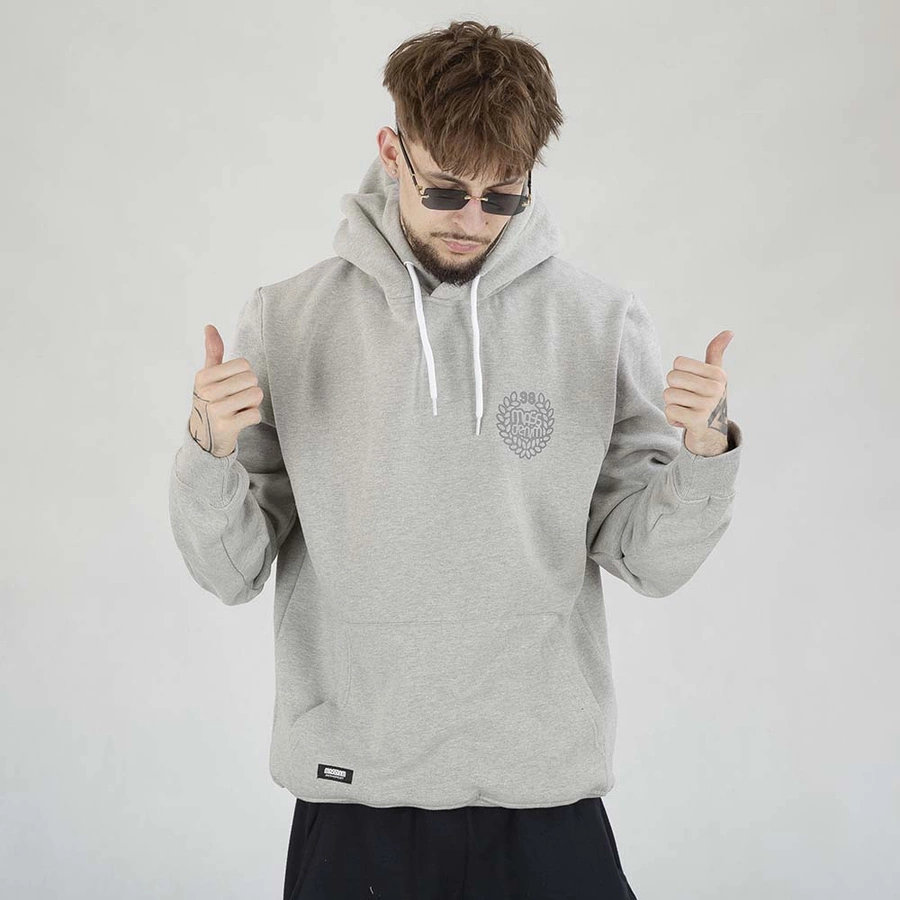 Bluza Mass Hoodie Base Back szara