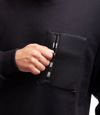 Smoke Story SOFT POCKET Bluza bez kaptura Czarny