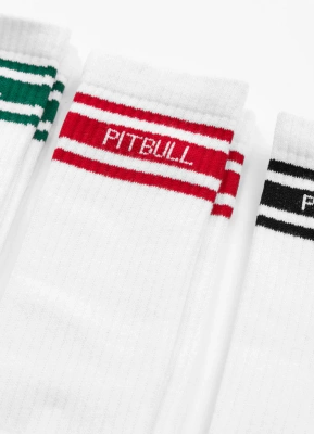 Skarpety Pit Bull High Crew Hilltop Thin 3pak białe