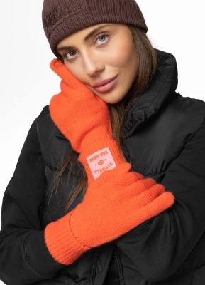 Rękawiczki materiałowe Love PB pomarańczowe