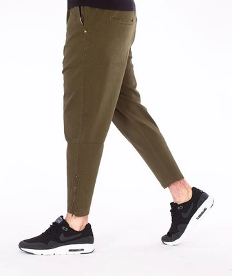 Backyard Cartel-Wave Short Fit Spodnie Materiałowe Khaki