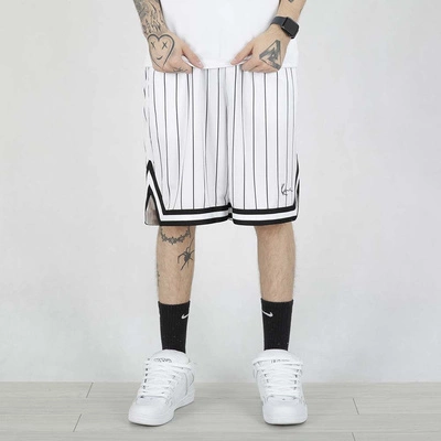 Krótkie Spodenki Karl Kani Small Signature Pinstripe Mesh 6014921 białe