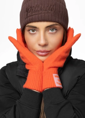 Rękawiczki materiałowe Love PB pomarańczowe