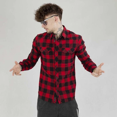 Koszula Pit Bull Mitchell Classic czerwono czarna