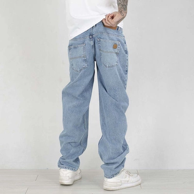 Spodnie Baggy Jigga Wear Jeans Patch light blue