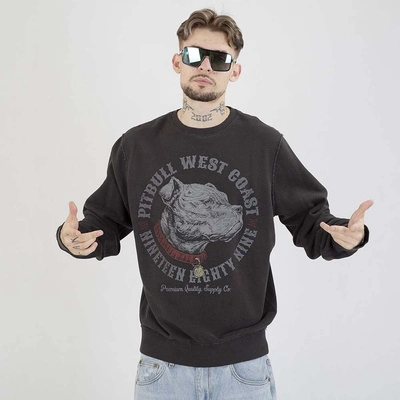 Bluza Pit Bull Crewneck Strenght & Respect sprana grafitowa