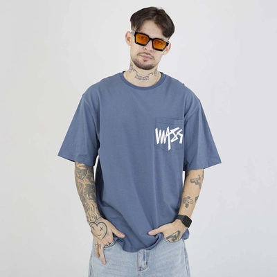 Koszulka Mass Pocket Sign niebieska