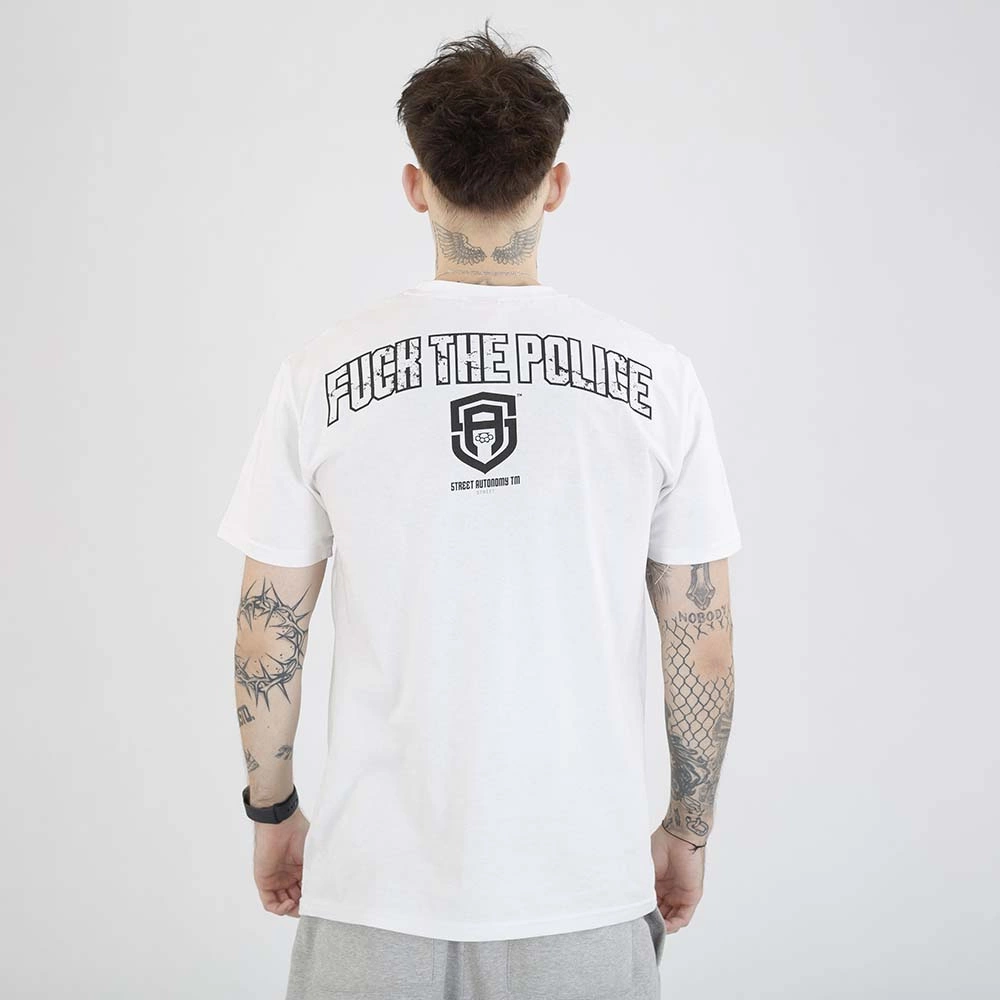 Koszulka Street Autonomy Logo Fuck biała