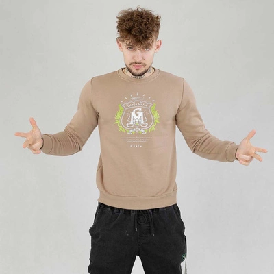 Bluza Ganja Mafia Crewneck Herb beżowa