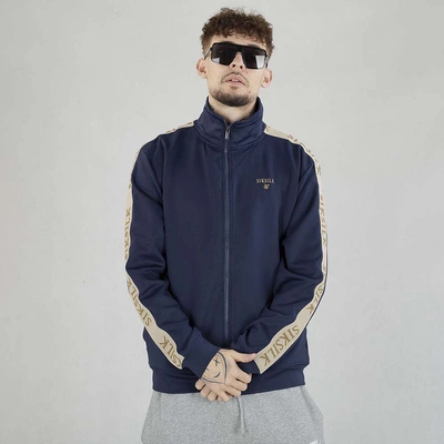 Bluza Crewneck SikSilk Zip SS-26761 granatowa