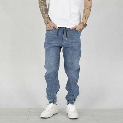 Spodnie I8 Denim Baggy Cargo BAG03 light grey jeasnowe