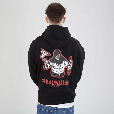 Bluza Brain Dead Familia Hoodie Happy Time czarna