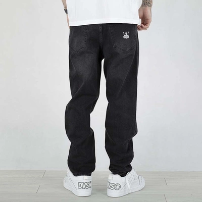 Spodnie Baggy Jigga Wear Carrot Crown czarny jeans