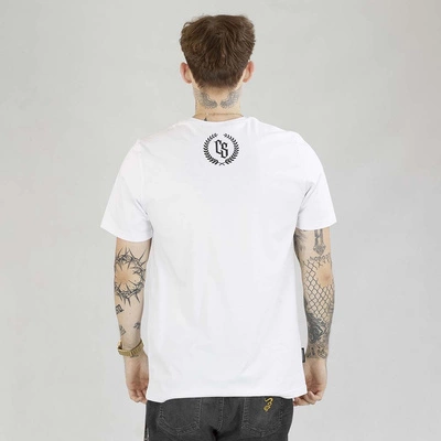 Koszulka Ciemna Strefa CS Duży Herb biało czarna