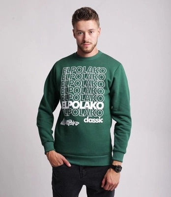 El Polako 7xELPO Bluza Ciemny Zielony