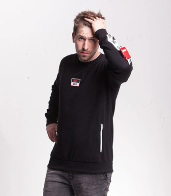 Smoke Story BELT SLEEVE Bluza bez kaptura Czarny