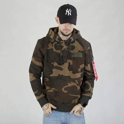 Bluza Alpha Industries Hoodie Back Print 178318C camo