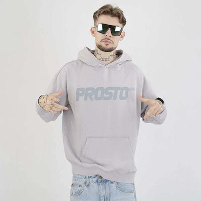 Bluza Prosto Hoodie Big Log sprana szara