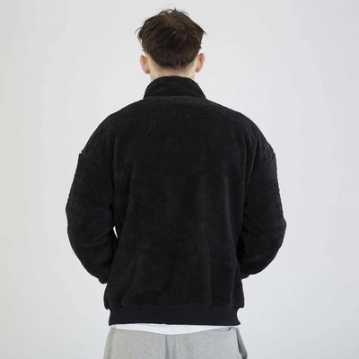 Bluza Jigga Wear Crewneck Sherpa czarna oliwkowa