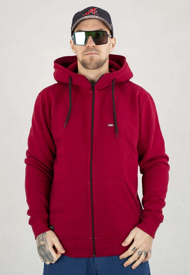 Bluza Elade ZIP Hoodie Patch bordowa