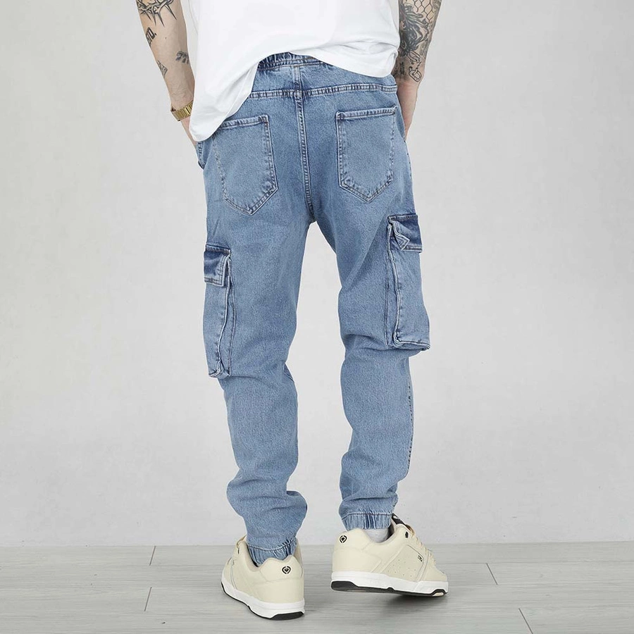 Spodnie Jogger Cargo I8 Denim BOY27 blue