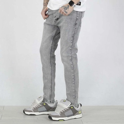 Spodnie I8 Denim SKIN06 Skinny jasne szare