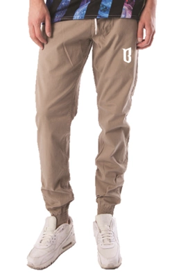 Biuro Ochrony Rapu-Jogger Fit Guma Strecz Spodnie Classic Borcrew Beż