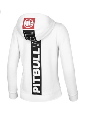 Bluza Pit Bull Z KapturemHoodie Zip Hilltop biała