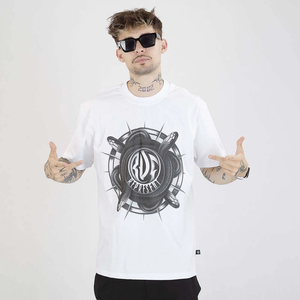 Koszulka Brain Dead Familia Snakes biała