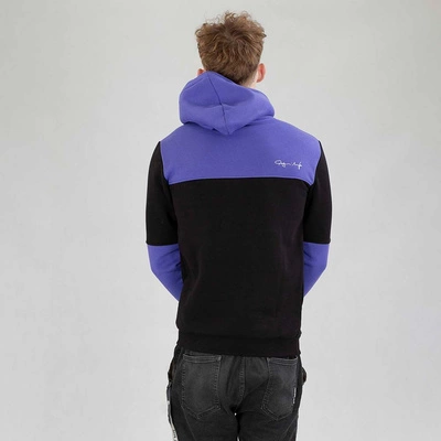 Bluza Ganja Mafia Hoodie Podpis Pocket czarno fioletowa