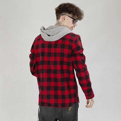 Koszula Pit Bull Flanelowa Woodson czerwono czarna