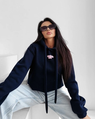 Bluza Olavoga Hoodie Frost Layer granatowa