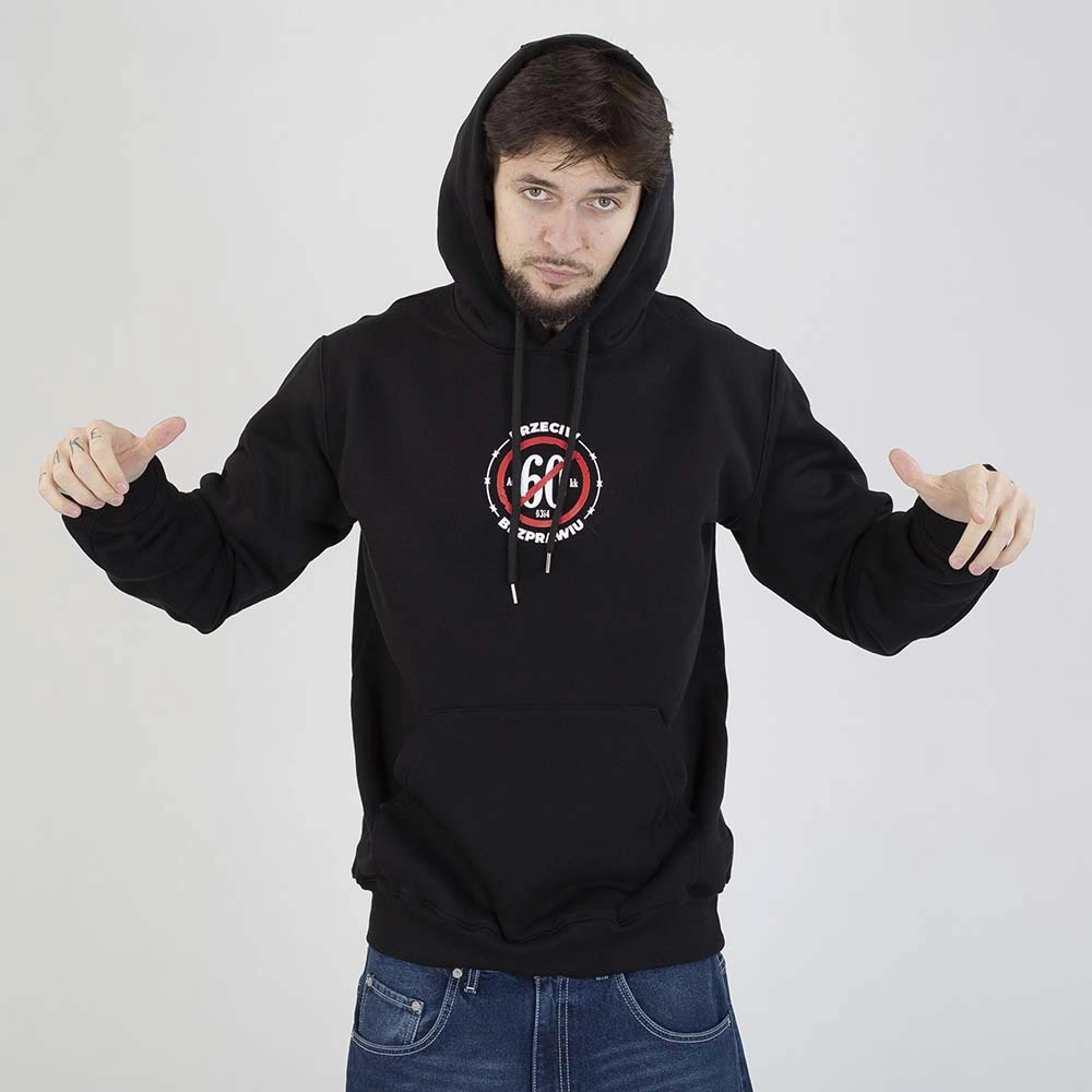 Bluza Hoodie Ciemna Strefa Statystyka czarna