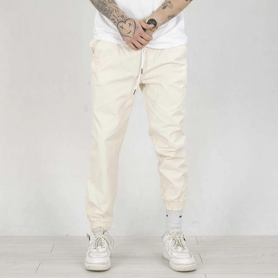 Spodnie Mass Jogger Pants Tapered Fit Signature 2.0 kremowe
