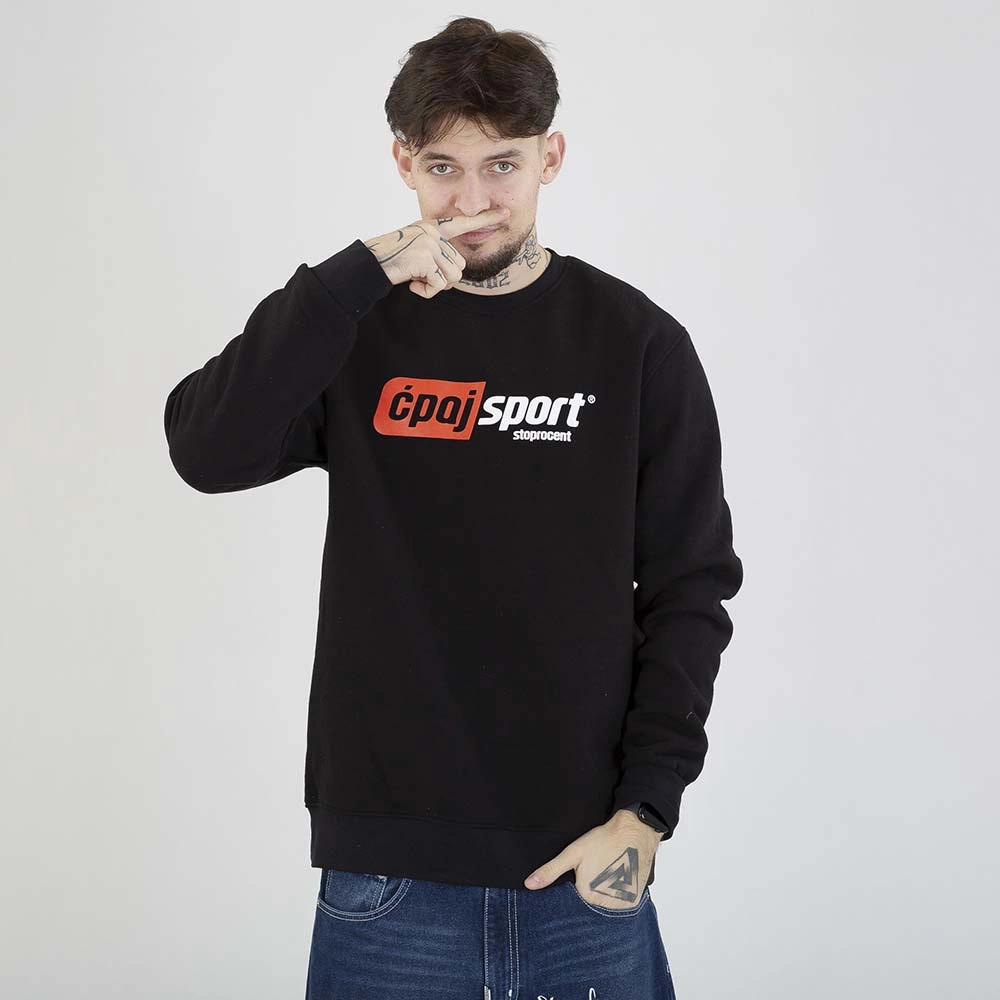 Bluza Stoprocent Crewneck Ćpaj Sport czarna
