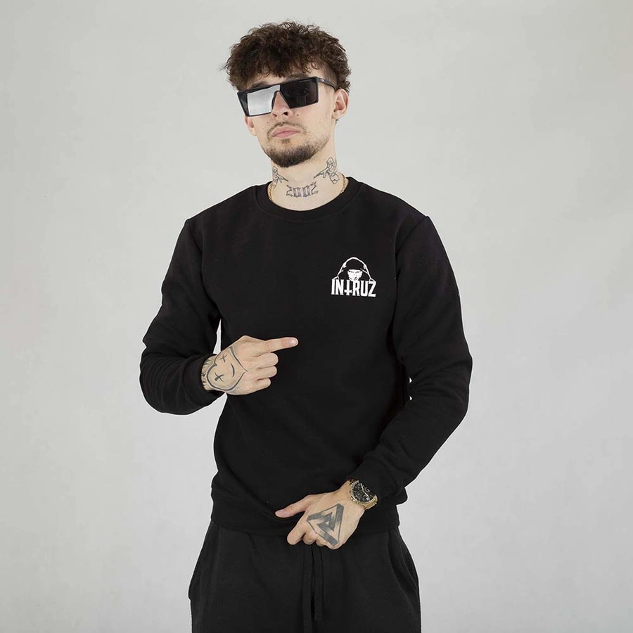 Bluza Crewneck Intruz Lokalny Chłopaczek czarna