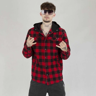 Koszula Pit Bull Mitchell Z Kapturem Pioneer czerwono czarna