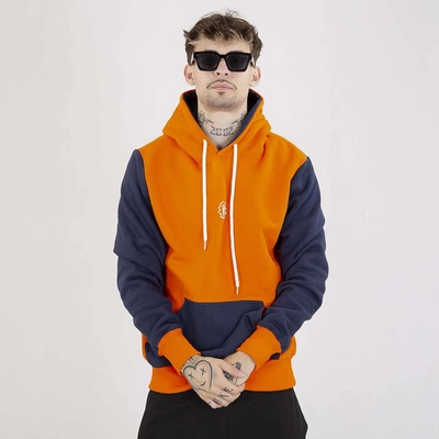 Bluza Diil Hoodie Small Double pomarańczowo granatowa