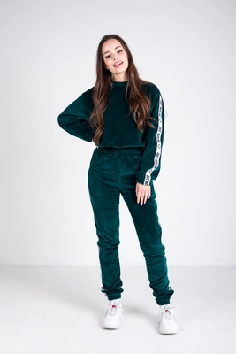 Dresy ATR Wear Welurowe ATR butelkowa zieleń