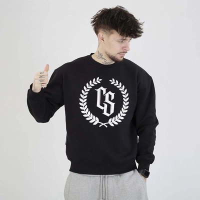 Bluza Crewneck Ciemna Strefa Oversize CS Laur czarna biała