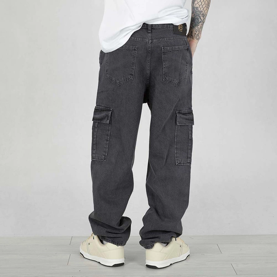 Spodnie Baggy Cargo I8 Denim BAG29 dark grey